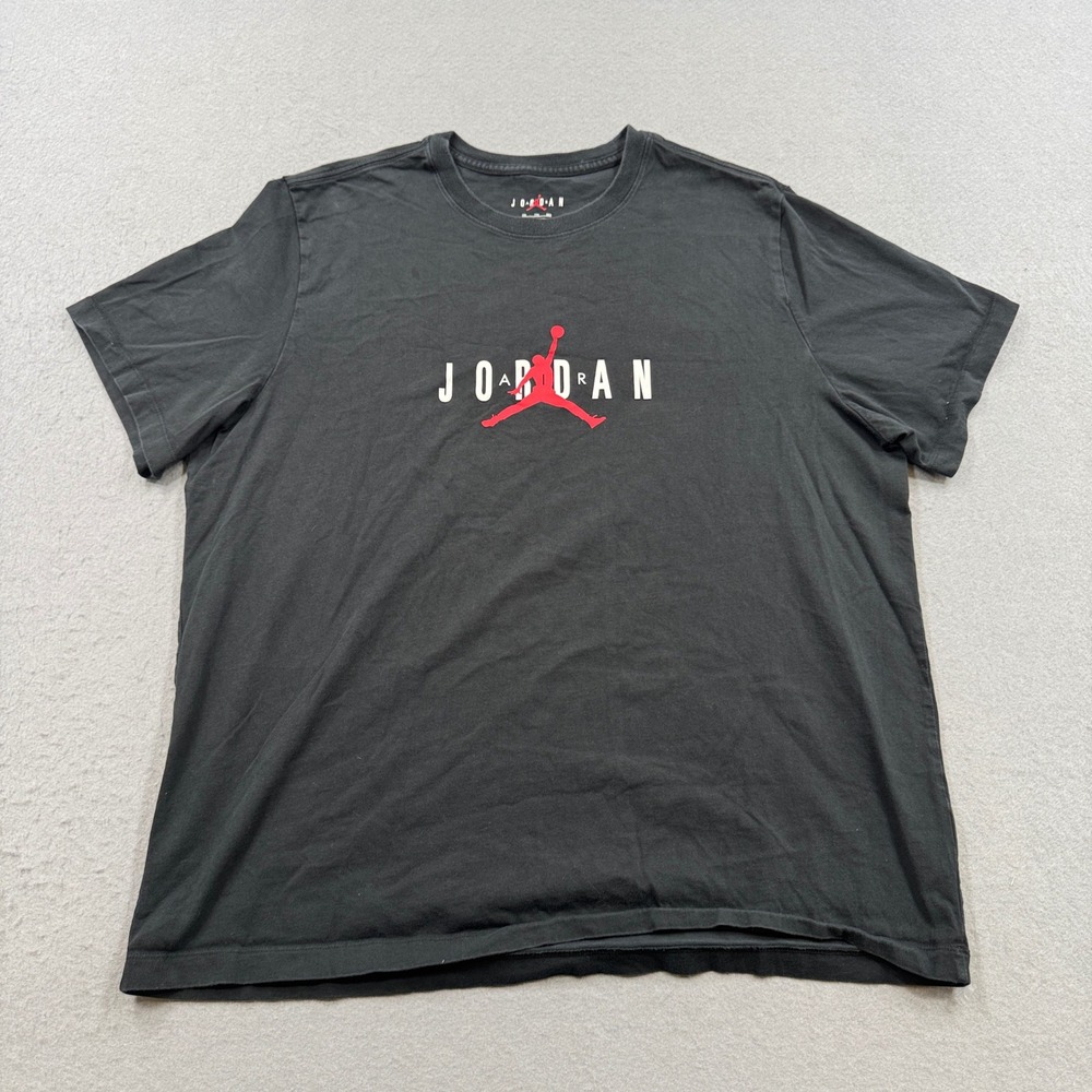 Jordan Air T-Shirt Men's 2XL Black Jumpman Logo Short Sleeve Basketball Training